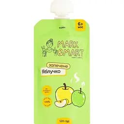 Пюре фруктове Mark&Mart Запечене яблучко без цукру для дітей гомогенізоване стерилізоване 120 г