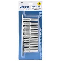 Набор торцевых головок удлиненных на планке Molder 1/2' 72T CR-V 10-22мм 8шт(MT68008)