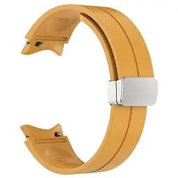 Ремінець Cls для Samsung Galaxy Watch 7 - жовто-гірчичний ширина кріплення 20мм силікон Watchbands (W48-3WB35621935)