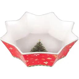Салатник Elen Dekor Різдвяна насолода порцеляновий 23 см (985-124)