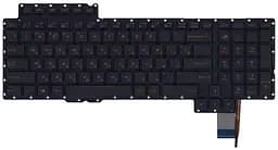 Клавіатура для ноутбука Asus ROG (G752) з підсвічуванням (Light), Black, (No Frame)