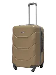 Валіза середня M ABS-пластик Milano bag 147M 66×46×29см 80л Золотий - мініатюра 2