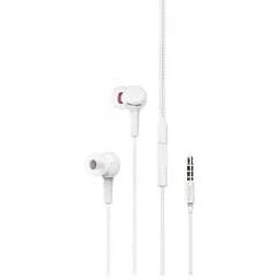 Навушники Hoco M78 El Placer Universal With Microphone дротові білі 311610003