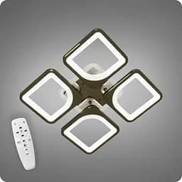 Люстра світлодіодна 517 Dlight 3color з пультом 80Вт Чорний Хром (01807)