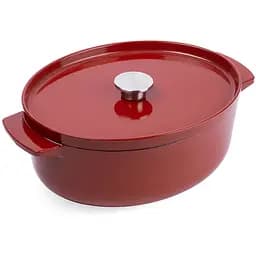 Гусятниця чавунна з кришкою KitchenAid 30 см 5.6 л червона (CC006063-001)