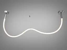 Стельова люстра LED Diasha 9610-1500CH Мотузка, 17W, срібна, сучасний стиль для вітальні, кухні, офісу - мініатюра 2