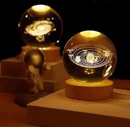 Світлодіодна кришталева куля, декоративна універсальна 3D нічниця, кришталева куля - мініатюра 6