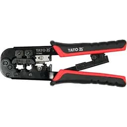 Клещи для обжима и зачистки кабелей Yato RJ45 RJ11 L=190 мм (YT-22442)
