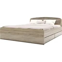 Ліжко двоспальне Еверест Асторія з двома ящиками 160х200 см сонома + трюфель (EVR-2489)