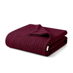 Плед-покривало Cosas Knitted Braid Ruby косичка 75х95 см (Blanket_57Ruby_KnittedBraid_75x95)