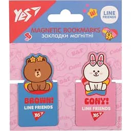 Закладки магнитные Yes Line Friends вырубка 2 шт. (708399)