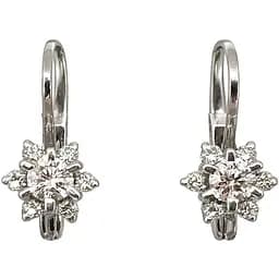 Золотые серьги с бриллиантами. 214176