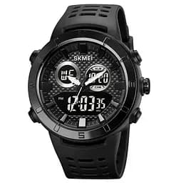 Годинник чоловічий наручний спортивний Skmei 2014 (Чорний з чорним)