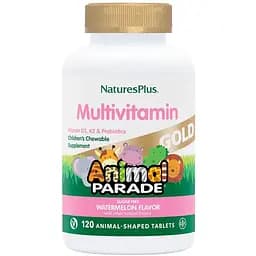 Мультивитамины для детей NaturesPlus Animal Parade Gold Арбуз 120 жевательных таблеток