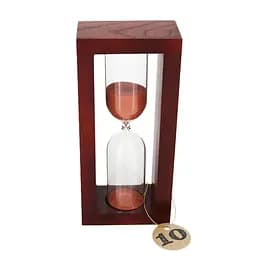 Часы песочные в деревянном корпусе на 10 минут (бежевый песок, массив дерева вишни), Склоприлад 85920