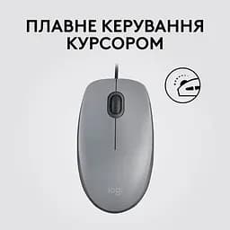 Комп'ютерна миша Logitech M110 Silent-MID GRAY-USB-AKOYA teh0022045 - мініатюра 3