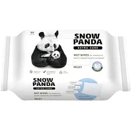 Вологі серветки для немовлят Сніжна панда Extra Care Milky 60 шт.