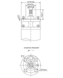 Насос відцентровий свердловинний DONGYIN 6SP60-12 380В 22кВт H 168(94)м Q 1300(1000)л/хв Ø145мм +пульт (з 3х частин) (7777693) - мініатюра 3