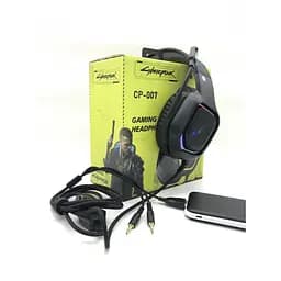 Игровые наушники с микрофоном и RGB подсветкой черные проводные наушники геймерские