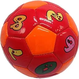 Мяч футбольный детский Bambi Цифры размер №2 14 см разноцветный (2029M(Red-Orange))