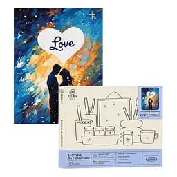 Набір для розпису по номерах "Космічне кохання" 40*50 см, IDEA2-GX47449, ТМ "99IDEAS"