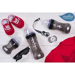 Пустушка Nuvita 7065 Air55 Cool симетрична 0m+ BABY STAR чорна NV7065IB - мініатюра 7