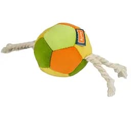 Игрушка мягкая для собак Agility мячик на хлопковом белом канате 8.5 см (30003-8)