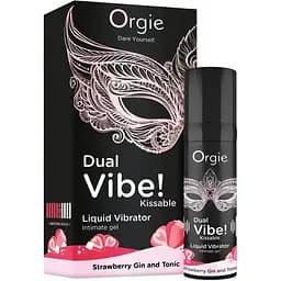 Рідкий вібратор Orgie Dual Vibe! Strawberry Gin And Tonic 15 мл