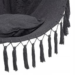 Підвісне крісло бразильський гамак BOHO 100 см + 2 шт подушки Dark Grey - мініатюра 6