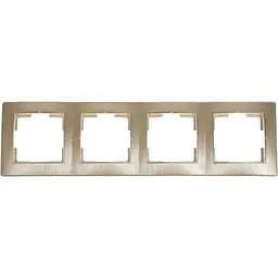 Рамка Brille на 4 поста шампань RB-4F/B iv