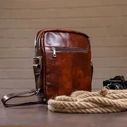 Чоловіча шкіряна сумка Vintage 23х27х6 см sum0012642 - мініатюра 9