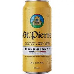 Пиво St.Pierre Blonde, светлое, ж/б, 6,5%, 0,5 л