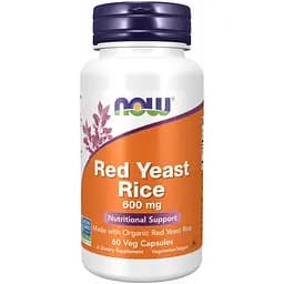 Червоний ферментований рис Now Foods 600 мг 60 капсул