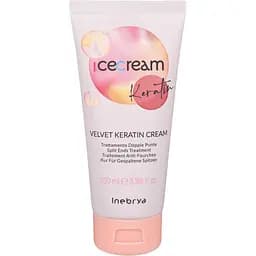 Крем проти посічених кінчиків Inebrya Velvet Keratin Cream з кератином 100 мл