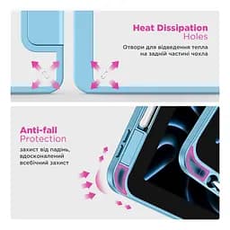 Чохол-книжка для планшета Apple iPad Air 13 (2024)/Air 13 (2025)/Air 13 (2026), Y-Type PEN, блакитний, магнітний, з тримачем для стилуса, протиударний, обкладинка з функцією підставки, екошкіра + ТПУ, функція автоматичного пробудження/сну - мініатюра 7