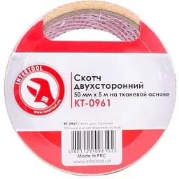 Скотч двосторонній універсальний Intertool 50 мм х 5 м тканина
