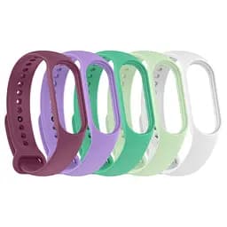 Комплект силіконових ремінців для фітнес браслетів Xiaomi Mi Band 5/6/7, Silicone, floral, зі зручною застібкою, на фітнес трекер та смарт годинник, ArmorStandart (ARM75059) - мініатюра 2
