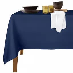 Набір скатертина з серветками Cosas Dark Blue & Snow 140х180 см (Set_ClDarkBlue_35SerWhite)