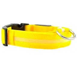Нашийник для собак Led XL, що світиться, на батарейках жовтий 52-60 см