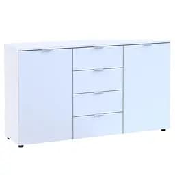 Комод Doros Рон 5 Білий 2 фасади 4 шухляди 140х38х81 (44900223)