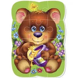 Пазлы на магните Vladi Toys Малюк зможе Медвежонок А5 12 элементов (VT3301-04)