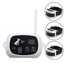 Беспроводной электронный забор для собак Pet KD-661 с 3-мя ошейниками, белый (100575)