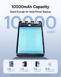 Зовнішній акумулятор Baseus EnerFill FP21 Power Bank 10000mAh 22.5W Cosmic Black (Includes Simple Type-C to Type-C Cable 20V/3A 30cm Black) (P1008210D123-00) - мініатюра 9