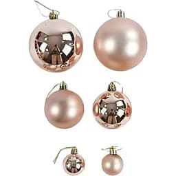 Набор новогодних украшений 50 игрушек на елку, розового цвета (161640)