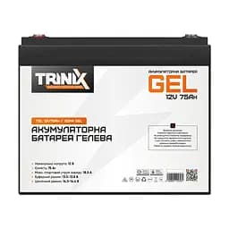 Акумуляторна батарея гелева 12В 75Аг Trinix TGL12V75Ah/20Hr GEL (44-00017) - мініатюра 2