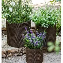 Горщик для квітів Keter M Cylinder Planter коричневий 18 л (17197934521_M) - мініатюра 5