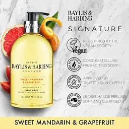 Рідке мило для рук Baylis & Harding Sweet Mandarin & Grapefruit 500 мл - мініатюра 2