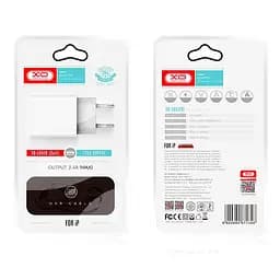 Адаптер мережний XO Lightning Cable Dual USB charger L65 |2USB, 2.4A| - мініатюра 2