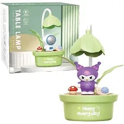 Дитяча настільна лампа Куромі квітковий горщик зелена (351A)