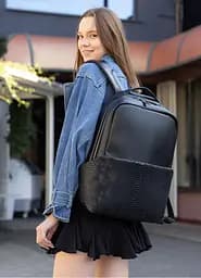 Жіночий рюкзак Sambag Zard Dart чорний крокодил 44 х 31 х 15 см (25523070)